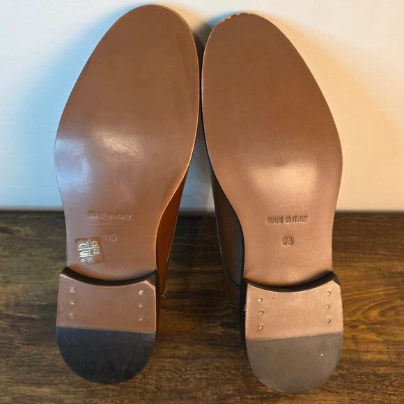 Saks Fifth Avenue Cap Toe Oxford Shoes Men 9.5 Brown Leather Italy main image 11